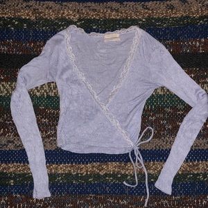 long sleeve wrap shirt